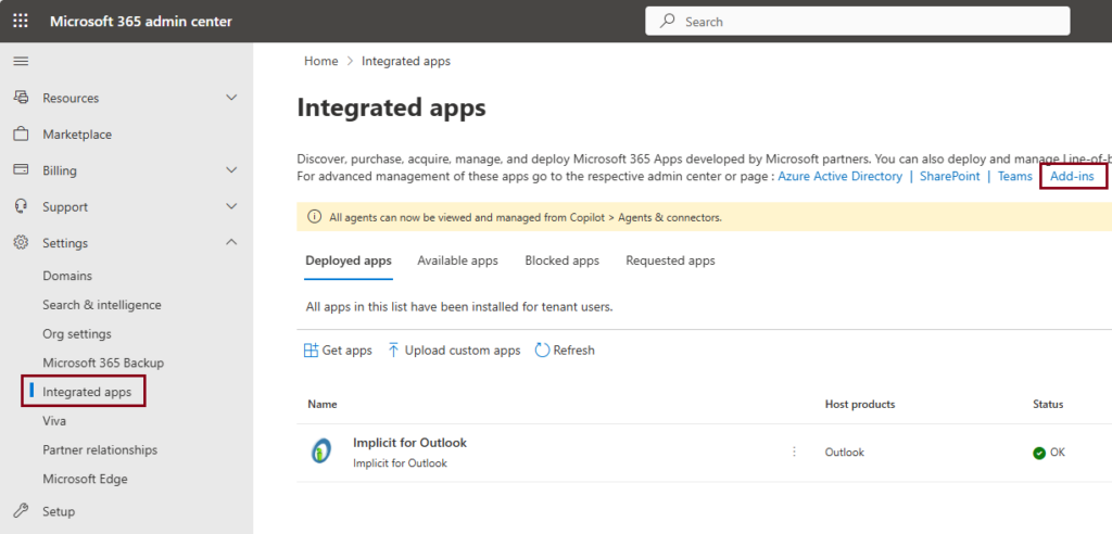 IT Admin Installation Guide - Implicit for Outlook IO